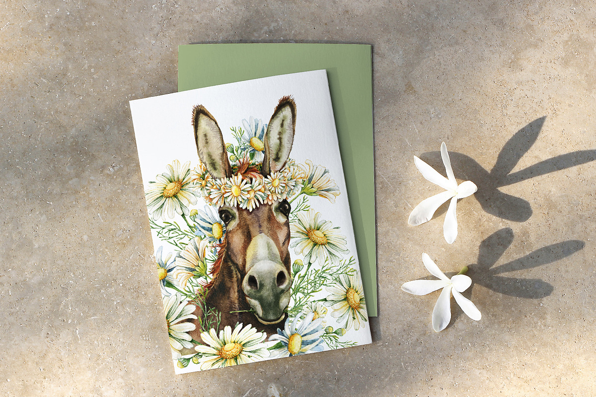Donkey and windmill clipart, an Animal Illustration by Artmanata (Photo 5 of 11)