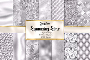 Shimmering Silver Digital Paper