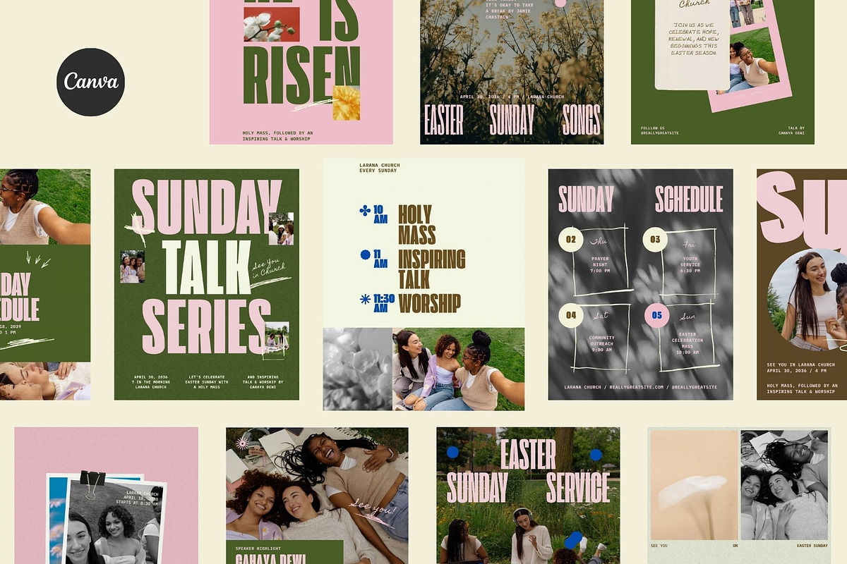 20 Church Editable IG Post Template, a Social Media Template by With Faith & Love (Photo 3 of 8)