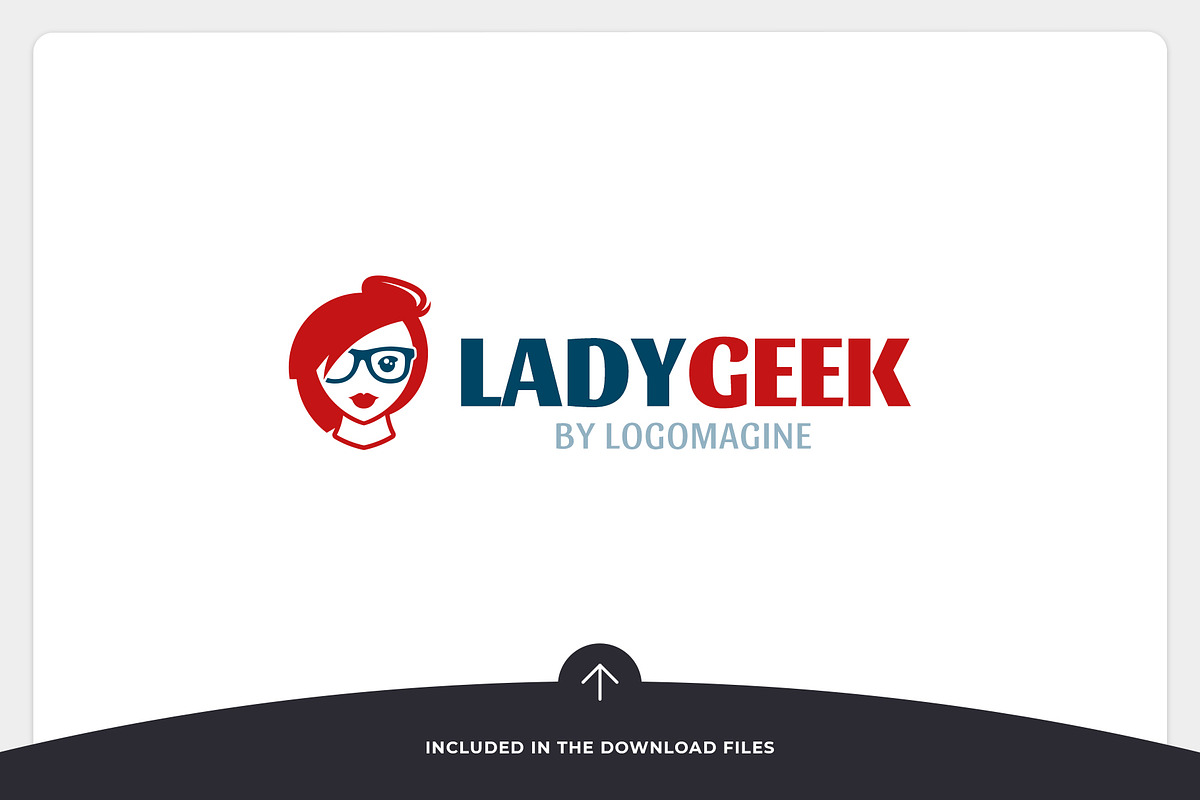 Lady Geek Logo Template, a Branding & Logo Template by LOGOMAGINE (Photo 13 of 16)