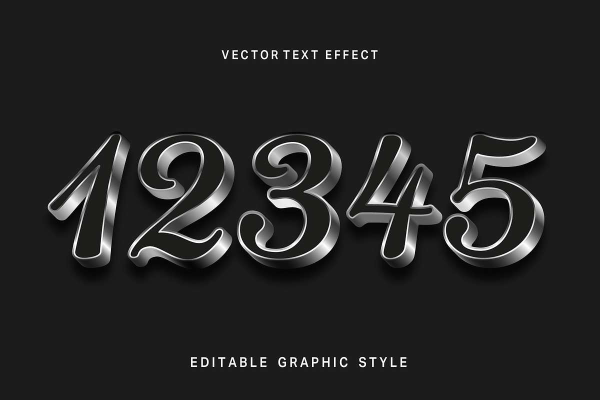Elegant Script Metallic Text Effect preview 2