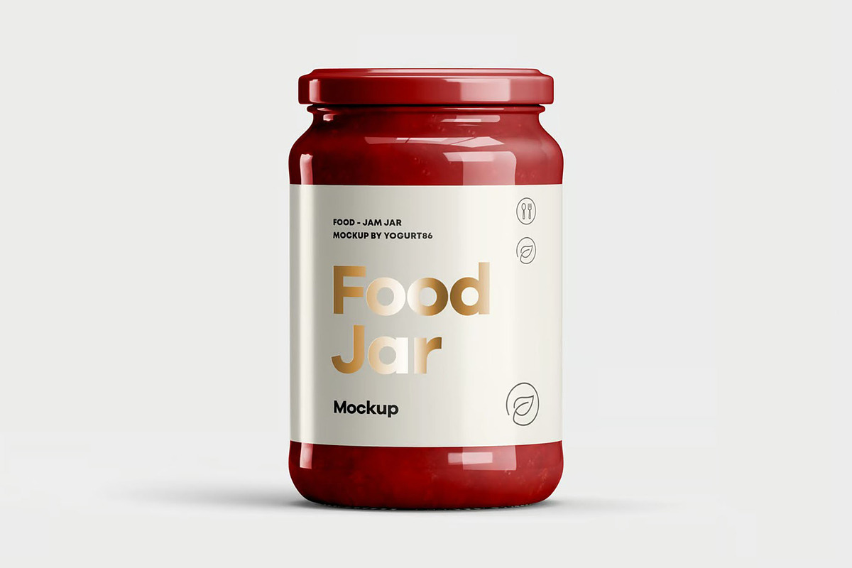 Food Jar Mock-up, a Packaging Mockup by zippypixelstudio (Photo 6 of 8)