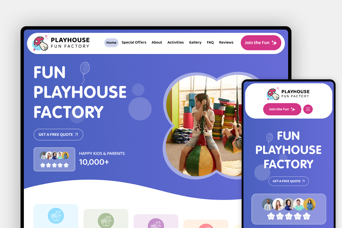 Kids Playhouse Wix Studio Website, a Wix Template by Kitteeh (Photo 3 of 14)