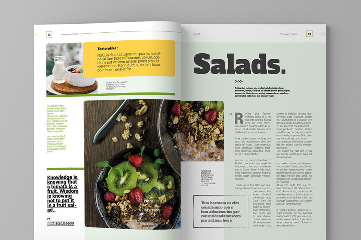Fruity - Magazine Template, a Magazine Template by inspirasign