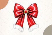 Christmas Coquette bow Png, an Illustration by Watercolor design (Thumbnail 1 of 6)