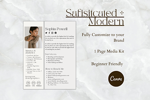 1 Page Media Kit Template Canva