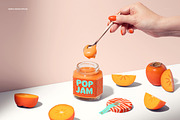Persimmon Jam Jar Mockup Set, a Cups & Container Mockup by creatsy5 (Thumbnail 9 of 12)