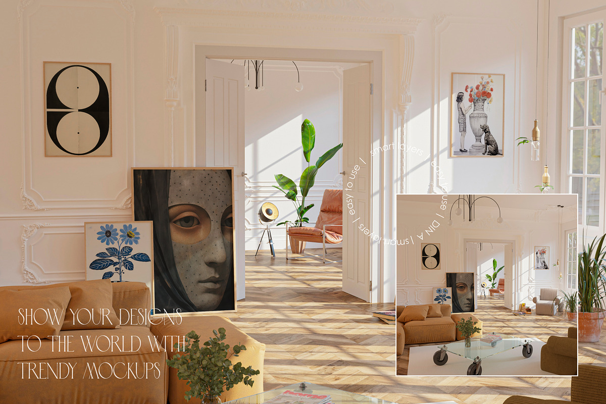 ADELE ROOM | Frame mockup set, a Household Mockup by yuliyuri.studio (Photo 24 of 44)