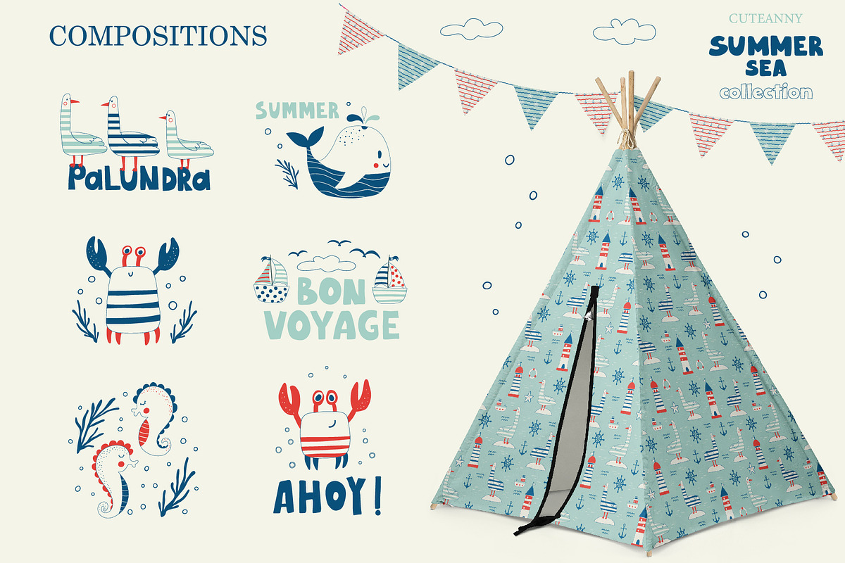 Cute nautical collection, an Object Graphic by Cuteanny Design (Photo 4 of 8)