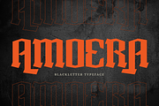 Amoera Blackletter - Logo Font, a Blackletter Font by Illushvara Design (Thumbnail 1 of 11)