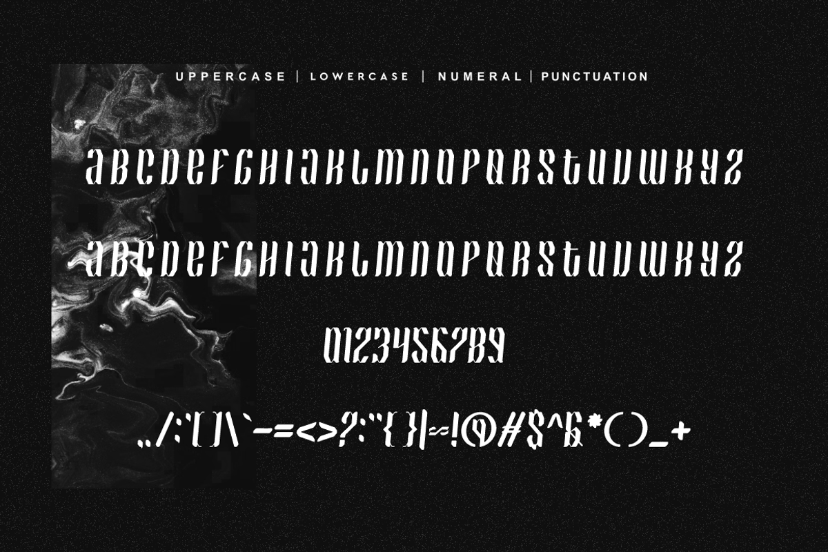 Quantune - Old English Font, a Blackletter Font by QR Design Studio (Photo 5 of 6)