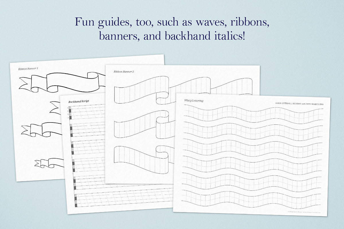 Lettering Guides | Print & Procreate, an Object Graphic by Molly Suber Thorpe (Photo 6 of 10)