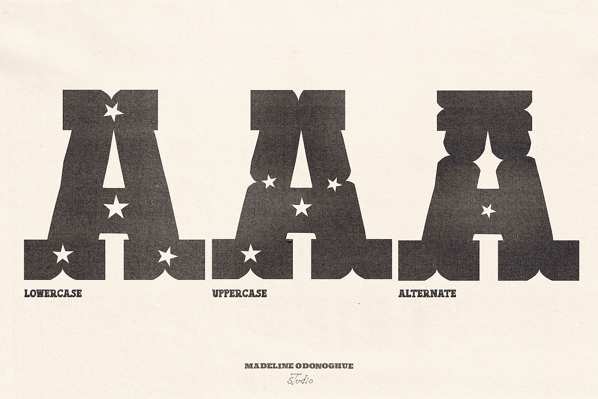 ShowBill Hand Drawn Western Font, a Slab Serif Font by Madeline ODonoghue Design (Photo 3 of 10)