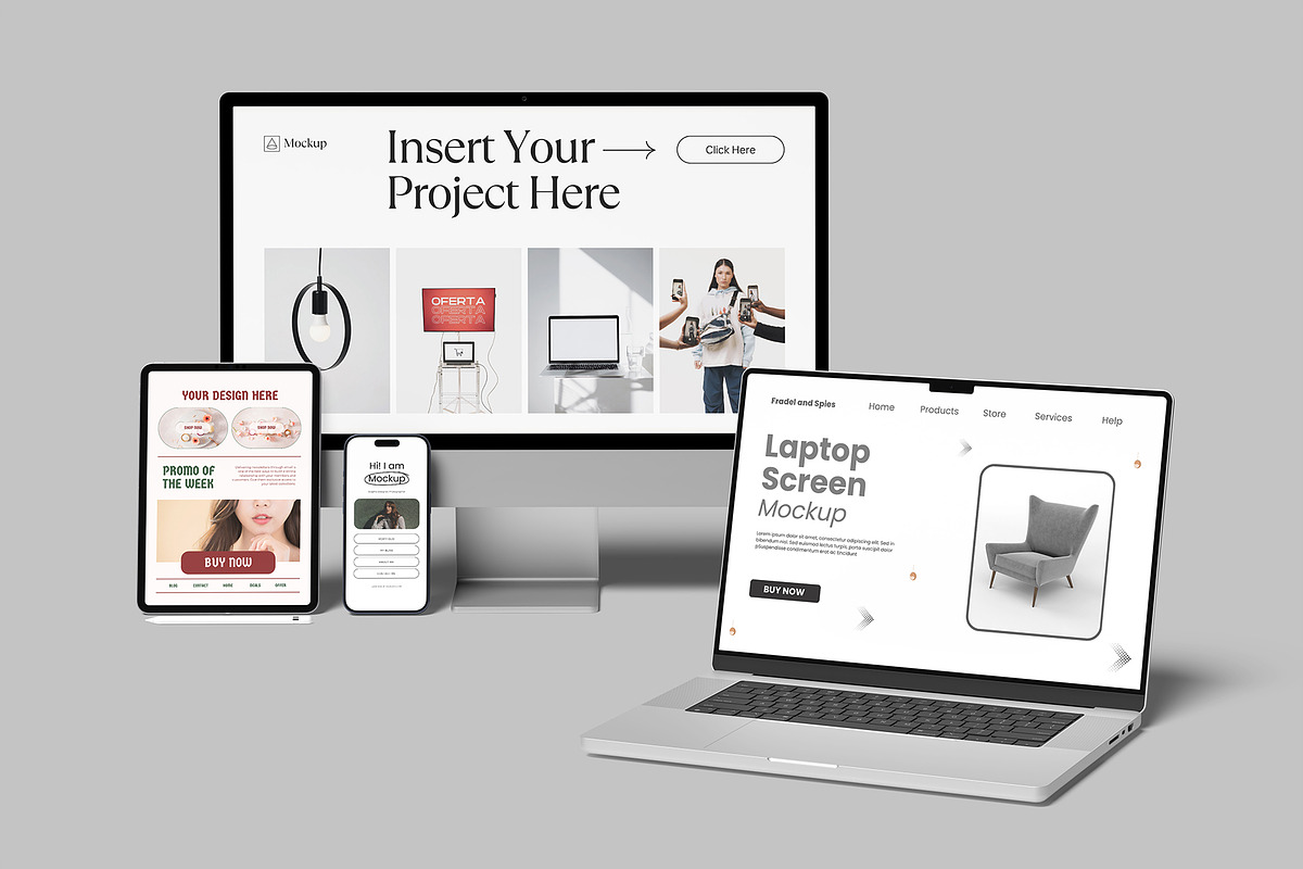 Multi Devices Responsive Mockup, a Device Mockup by lamorastudio (Photo 8 of 11)