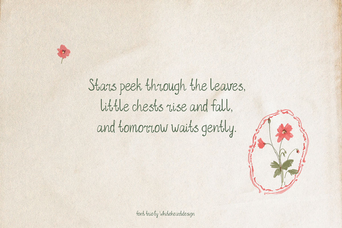 Hand Written Font Trio Serif Script, a Handwritten Font by whiteheartdesign (Photo 2 of 17)