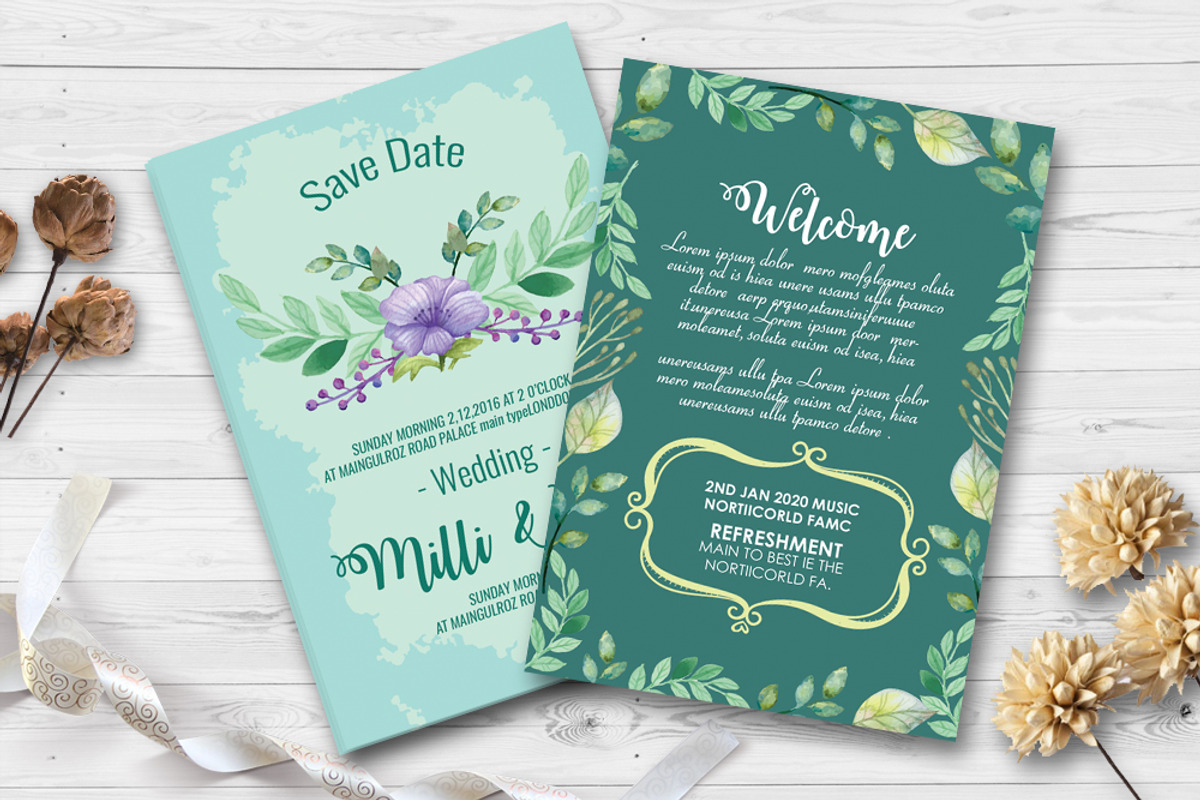 Two Sided Save The Date Card, an Invitation Template by Business Flyers (Photo 1 of 2)