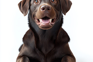 Happy Chocolate Labrador Retriever P, an Animal Photo by Pixeness Studio