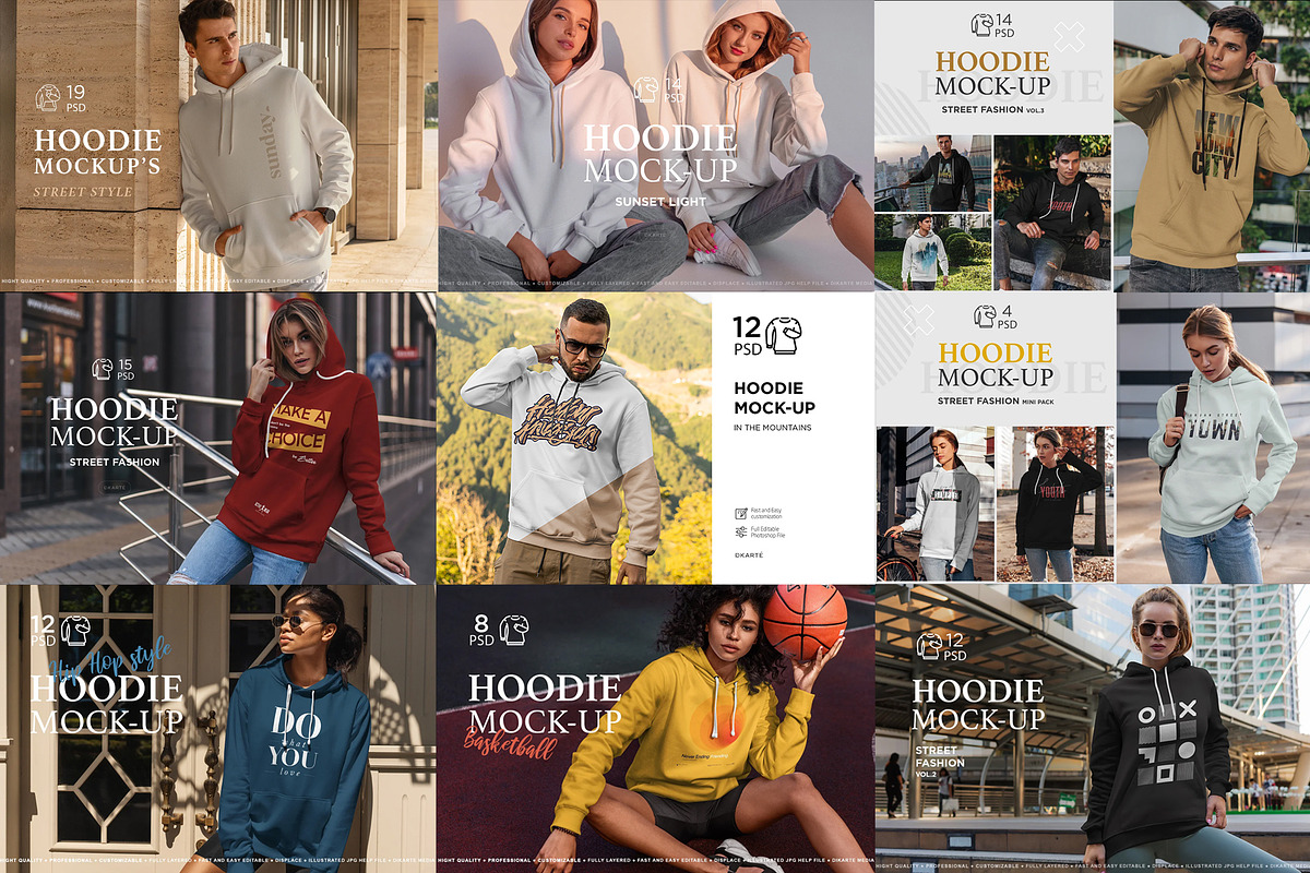 Hoodie Premium Bundle, a Hoody Mockup by Dikarte.Store (Photo 2 of 24)
