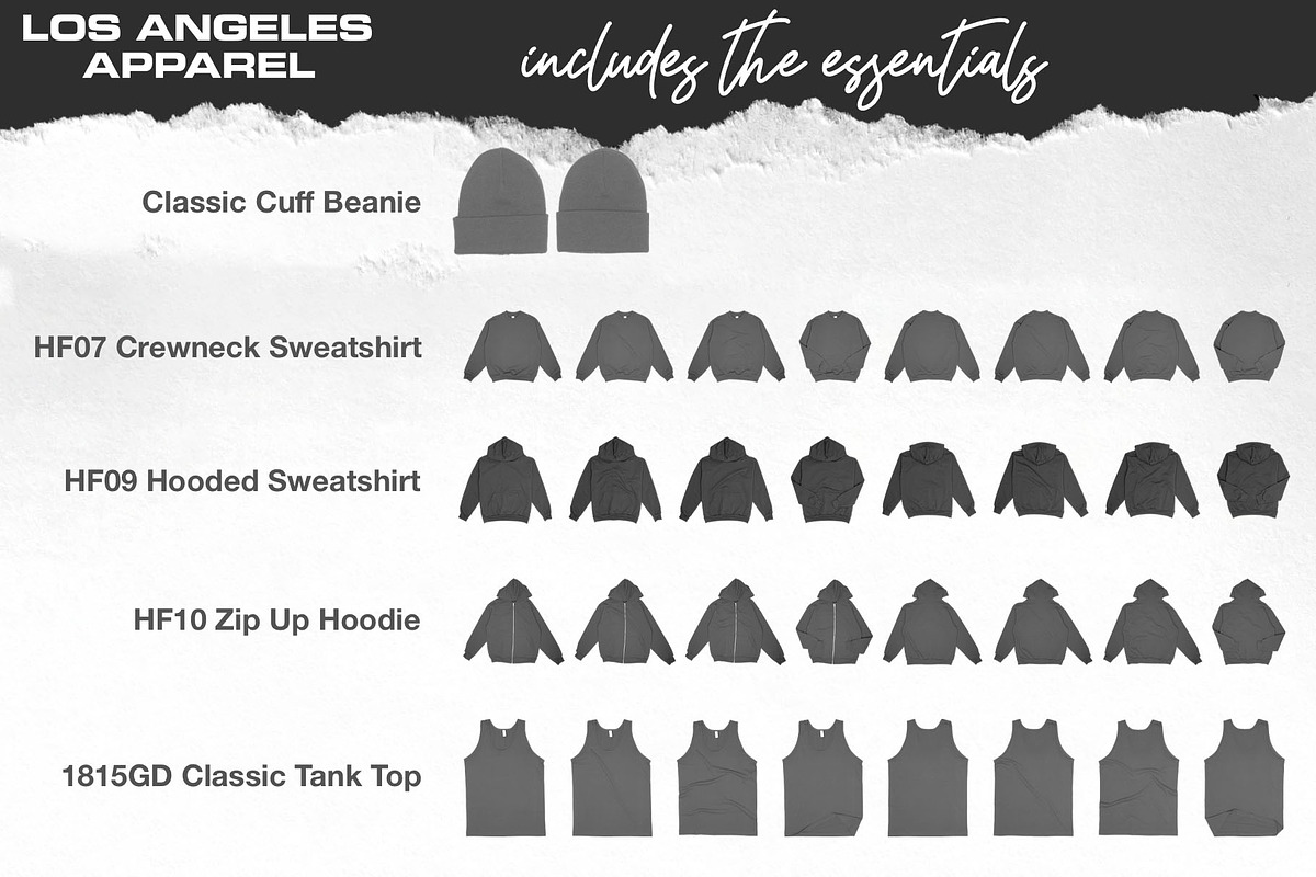 Los Angeles Apparel Mockups, a Hoody Mockup by Pixel Sauce™ (Photo 3 of 6)