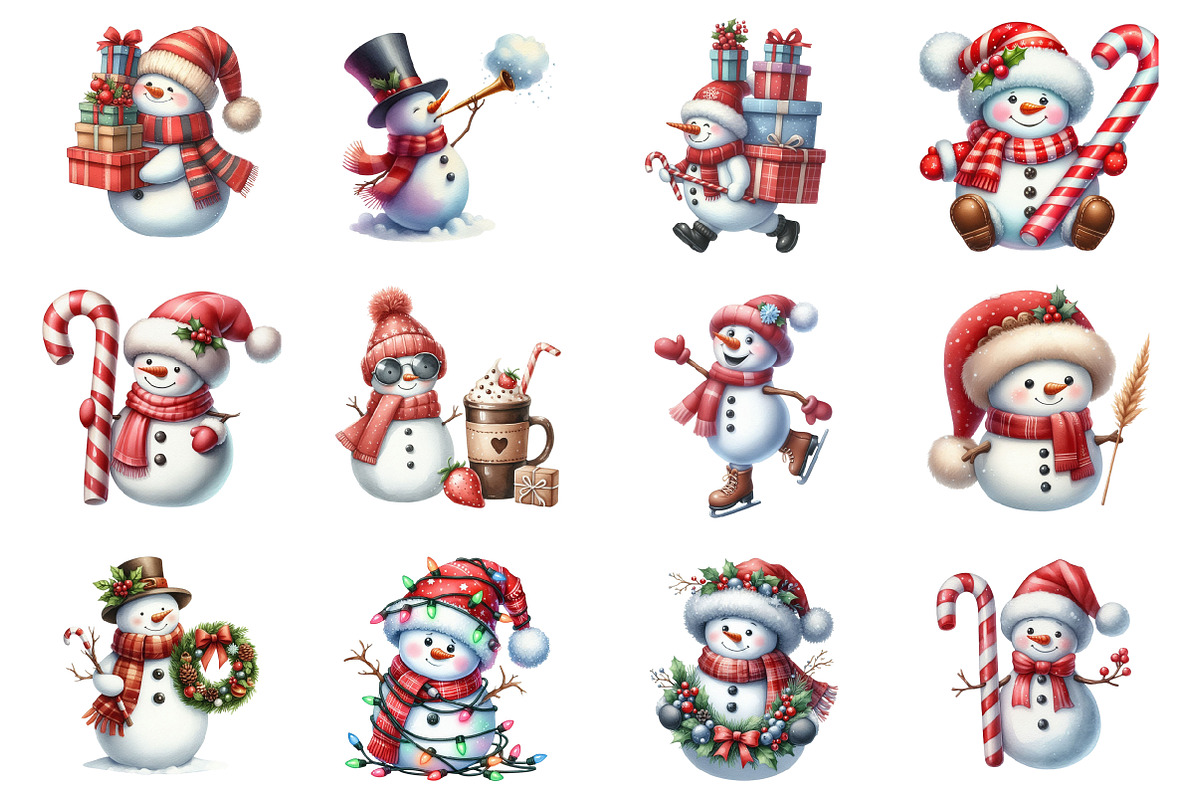 Funny Christmas Snowman, an Illustration by Design Market (Photo 2 of 3)