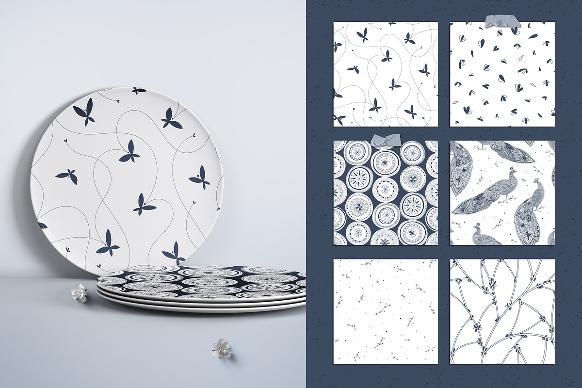 FROST GARDEN Patterns Collection, a Pattern Graphic by LazuInna Shop (Photo 6 of 10)