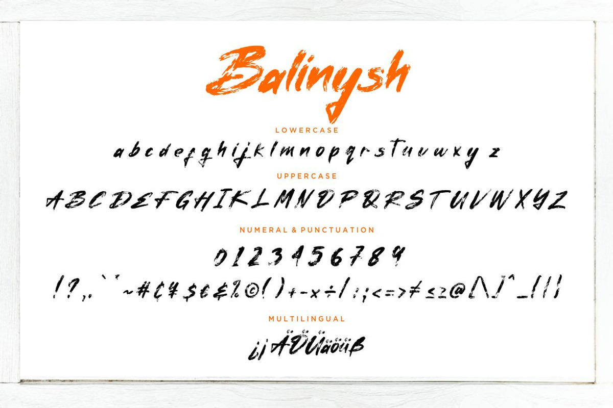 Balinysh Natural Brush Business Font preview 7