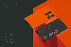 Duotone Business Card 004, a Business Card Template by baqoos