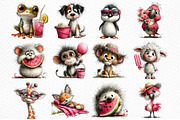 Whimsical Summer Baby Animals Clipar, an Illustration by Craft Nest (Thumbnail 3 of 12)