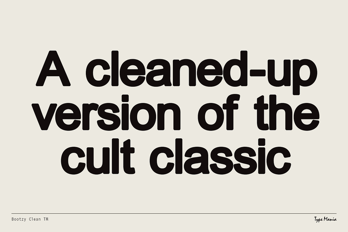 Bootzy Clean TM, a Sans Serif Font by Type Mania (Photo 2 of 12)