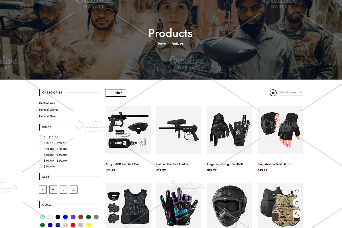 Paintball Guns & Gears Store, a Shopify Template by HasnainDEV (Photo 3 of 3)