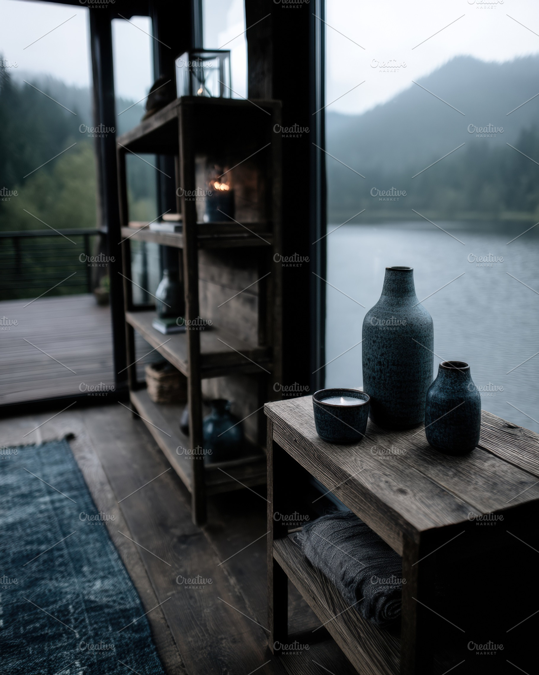 Cozy Rustic Interior & Large Windows, an Architecture Photo by Virgo Studio