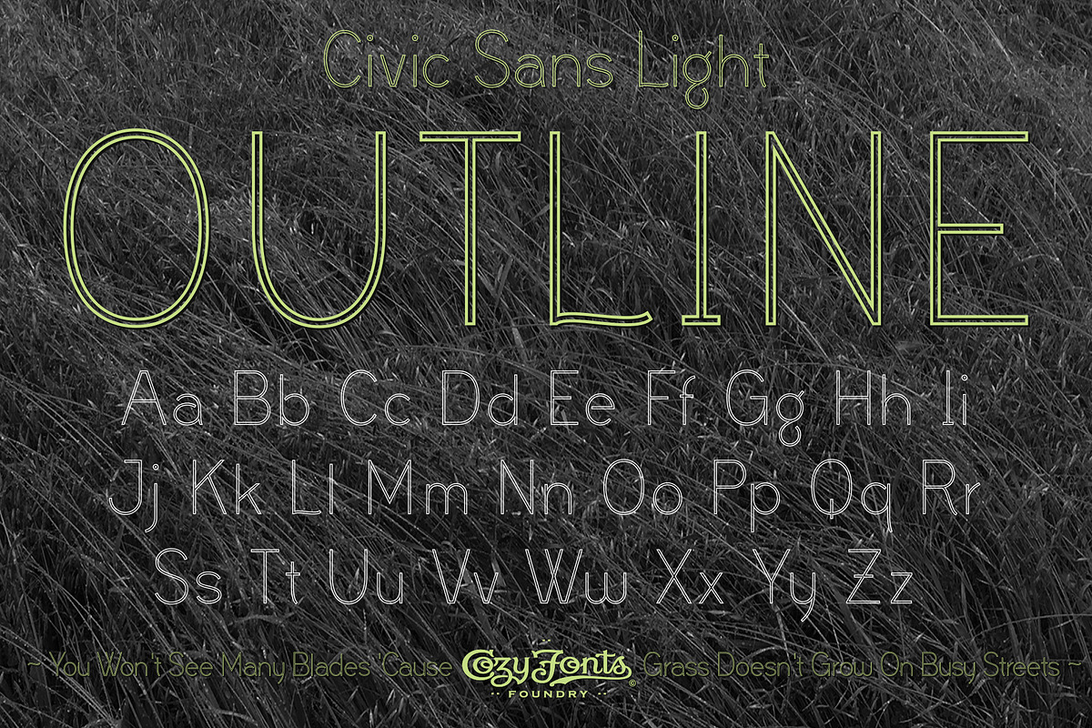 Civic Sans Light Outline