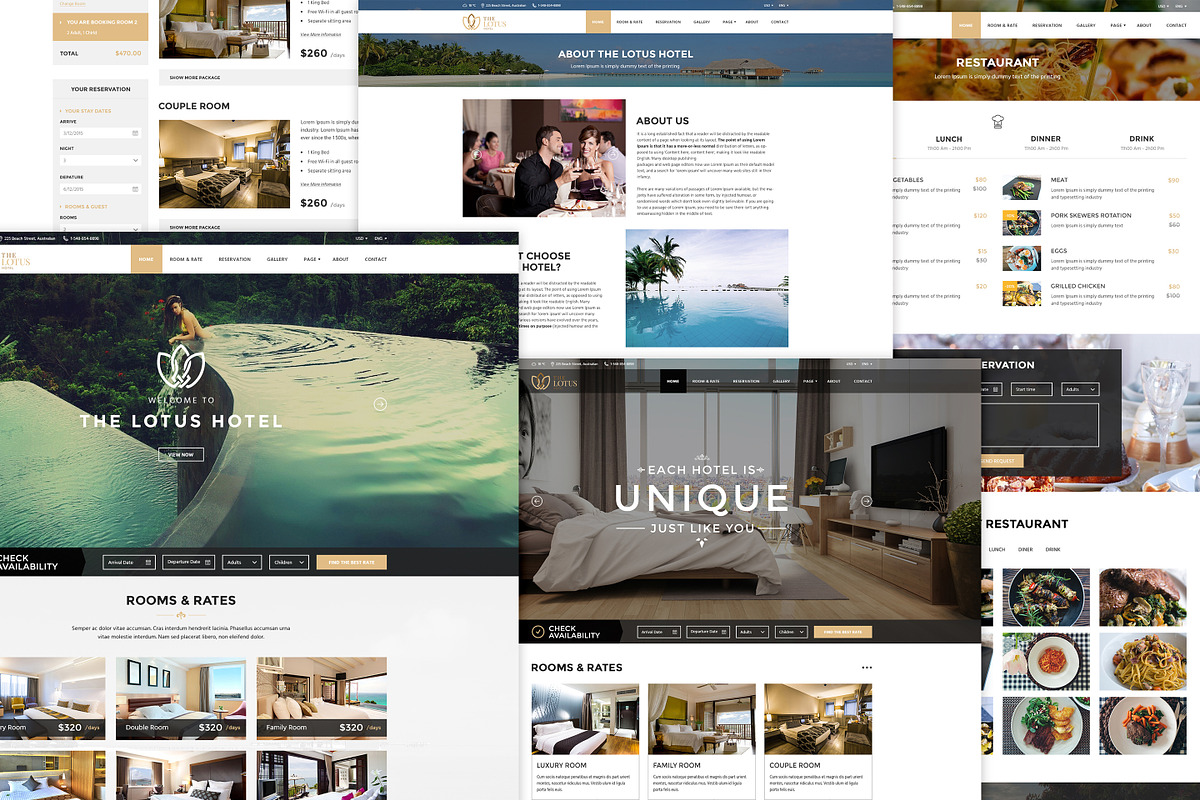 Lotus - Hotel Booking WordPressTheme, a WordPress Template by EngoCreative.com (Photo 4 of 4)