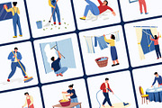 Cleaning Illustration Art Set, a Work Illustration by Creative Stall (Thumbnail 6 of 9)