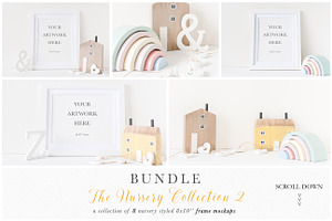 Nursery frame mockup bundle - 8x10'', a Print Template by L'Aura Studio