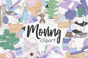 Moving Clipart, an Object Illustration by GlamArtZhanna