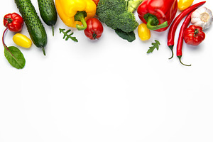 Vibrant mix of raw organic vegetables for a healthy diet, a Photo by Olena Rudo