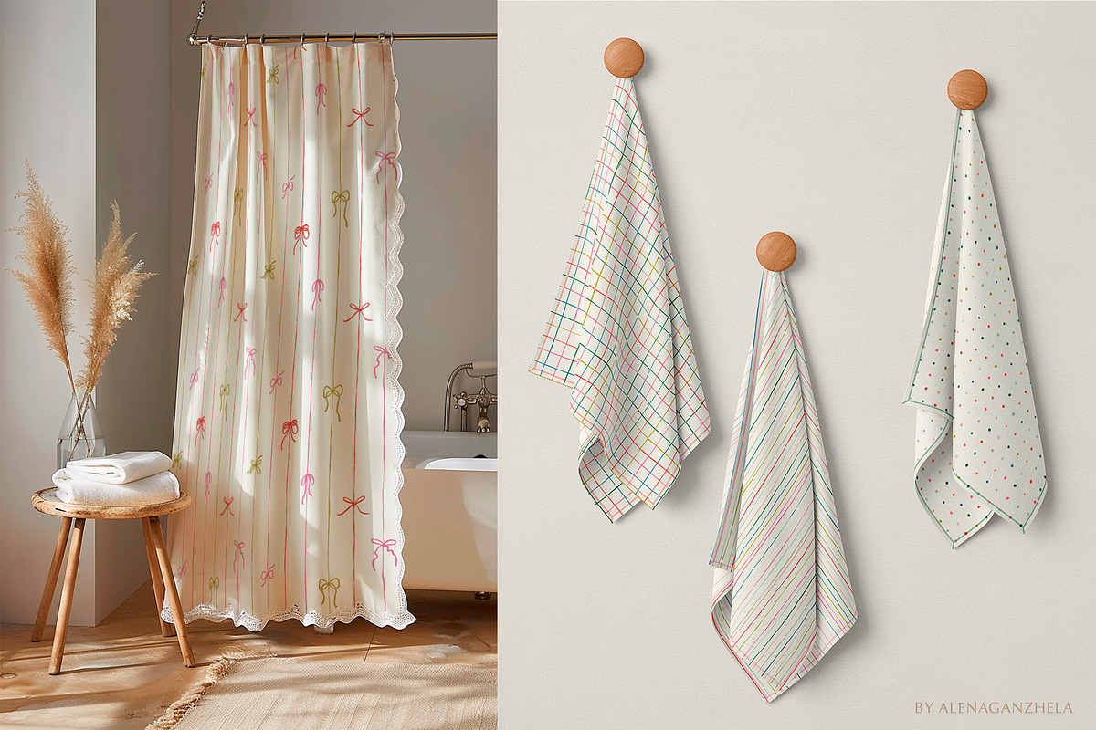 COQUETTE BOWS - patterns & cliparts, a Pattern Graphic by alenaganzhela (Photo 12 of 14)