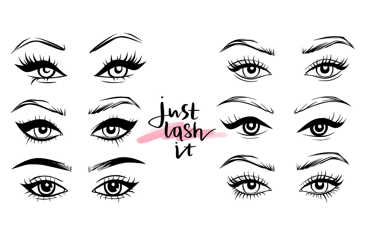 Quotes, Girls, MakeUp and lashes!, a Decorative Illustration by Yana Lesiuk (Photo 8 of 11)
