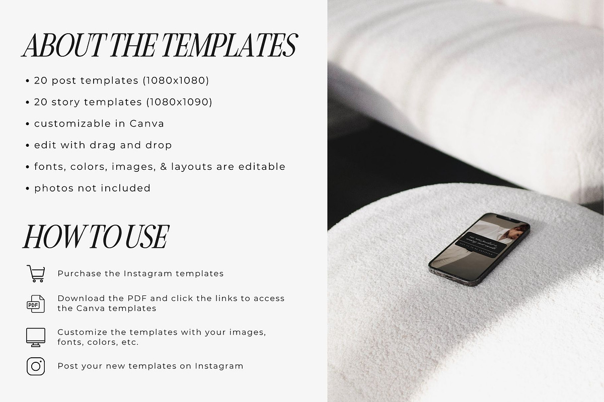 Launch Graphics Instagram Templates, a Marketing Template by Blush Created (Photo 2 of 15)