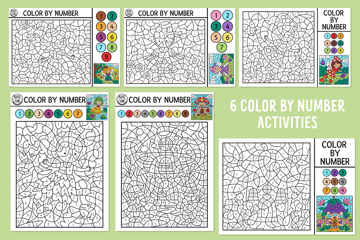 Woodland fairy coloring games, an Education Illustration by Lexi Claus (Photo 9 of 17)