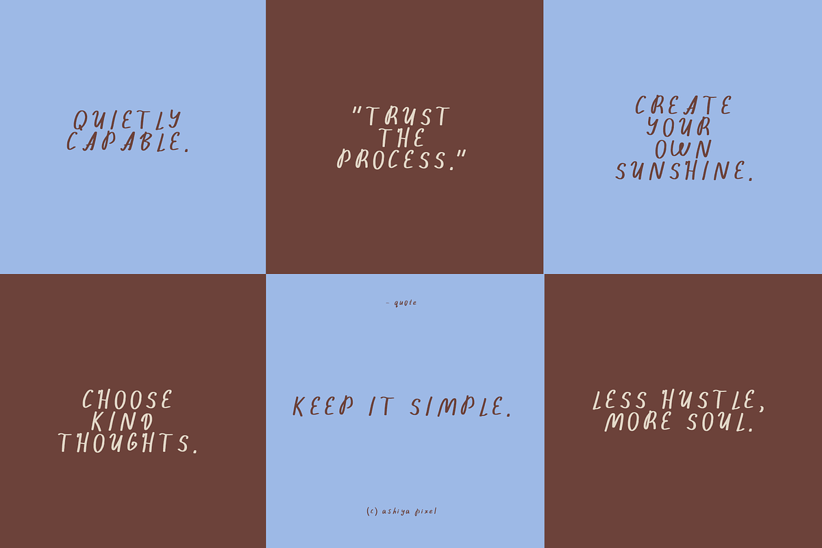 Quirky Elegant Hand-Lettered Font, a Handwritten Font by Ashiya Pixel (Photo 5 of 11)