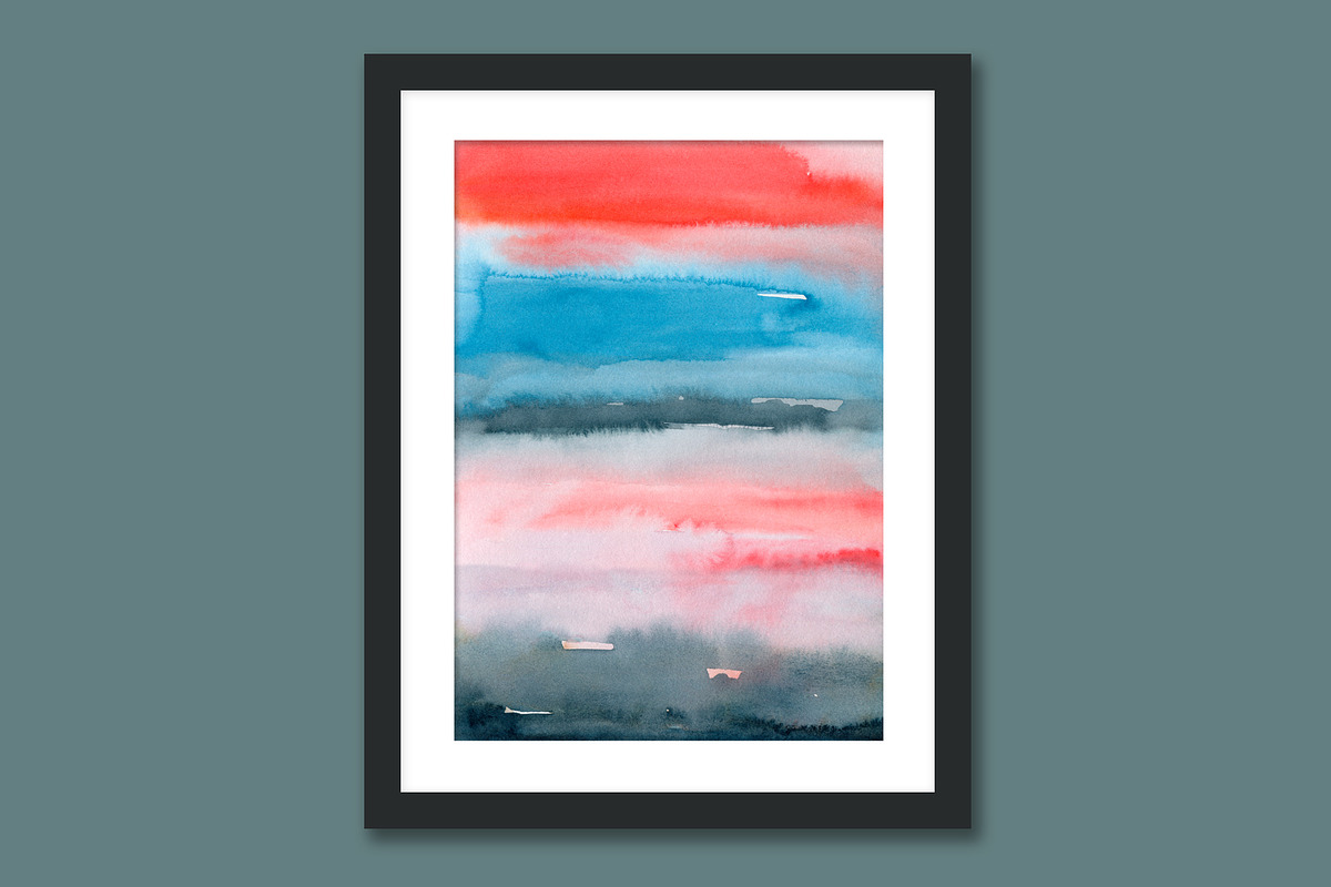 About Sunset, Watercolor Scenery, a Background Graphic by Marmoris.Arts (Photo 9 of 17)