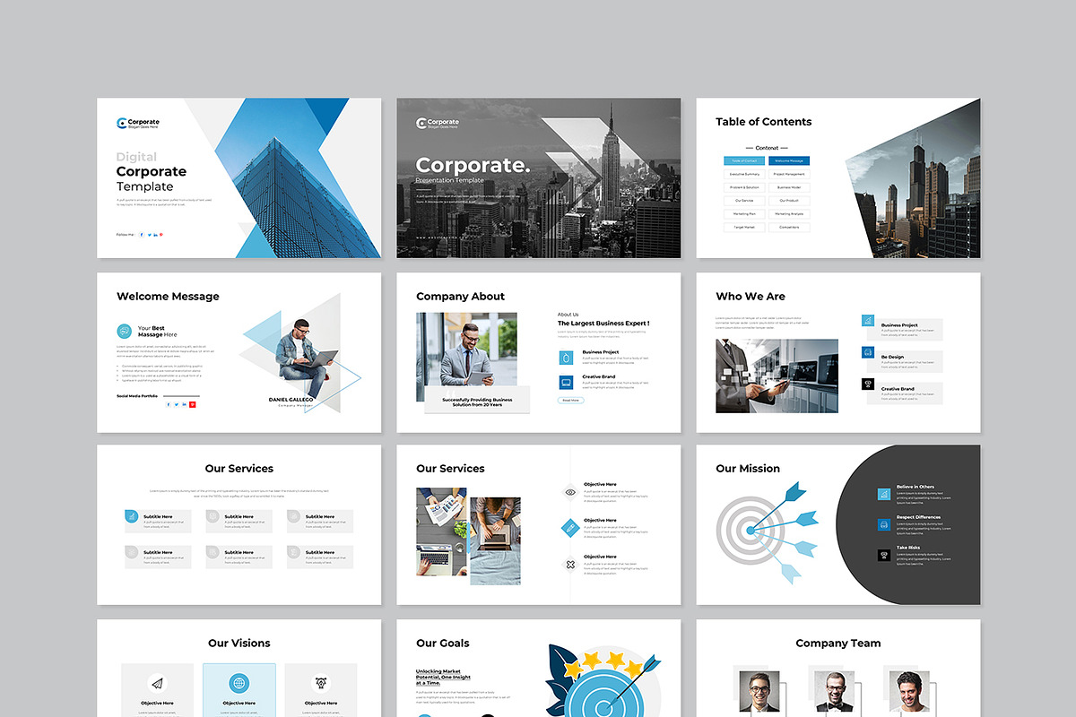 Business Presentation Template, a Presentation Template by GenerousArt (Photo 7 of 8)