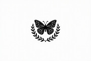 Rose Butterfly Wreath Silhouette —, an Illustration by Amazin_art (Thumbnail 21 of 25)
