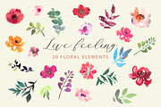 Watercolor floral collection, an Illustration by Julycolor (Thumbnail 6 of 7)