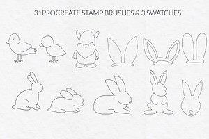 Easter Bunny Stamp Brushes