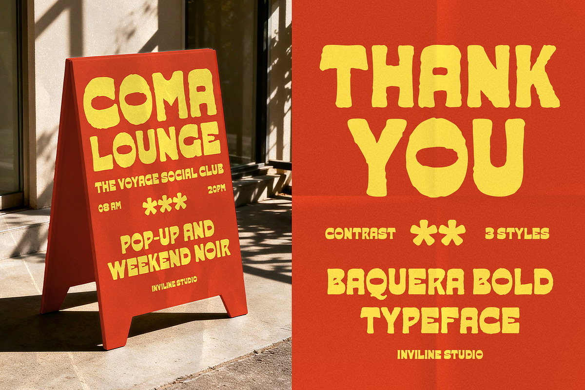 Baquera - Retro Display Font, a Serif Font by Inviline.co (Photo 10 of 10)