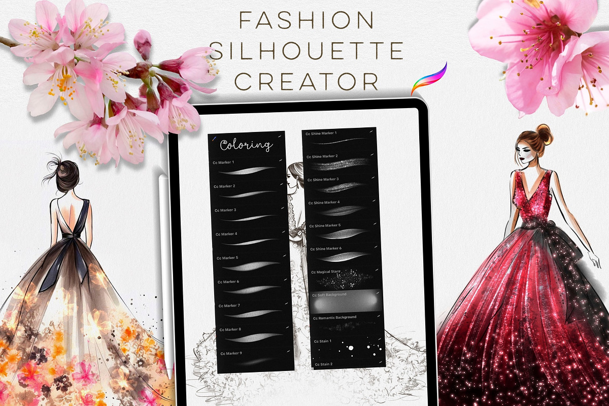 FASHION SILHOUETTE CREATOR Brushes, a Brush Add-On by Warm Cozy Cottage (Photo 7 of 7)