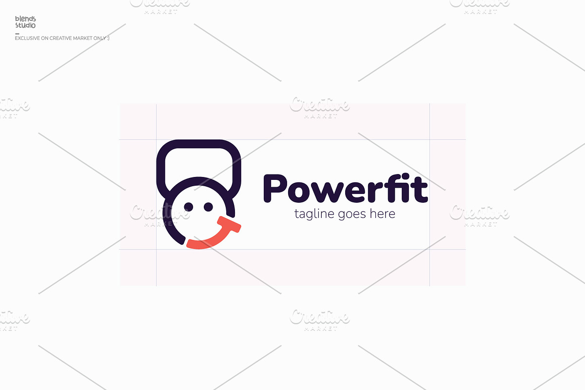 PowerFit logo, a Branding & Logo Template by blends.studio (Photo 3 of 4)